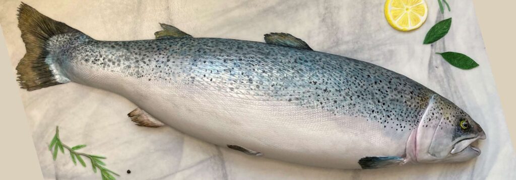 illusion salmon birthday cake cornwall and devon