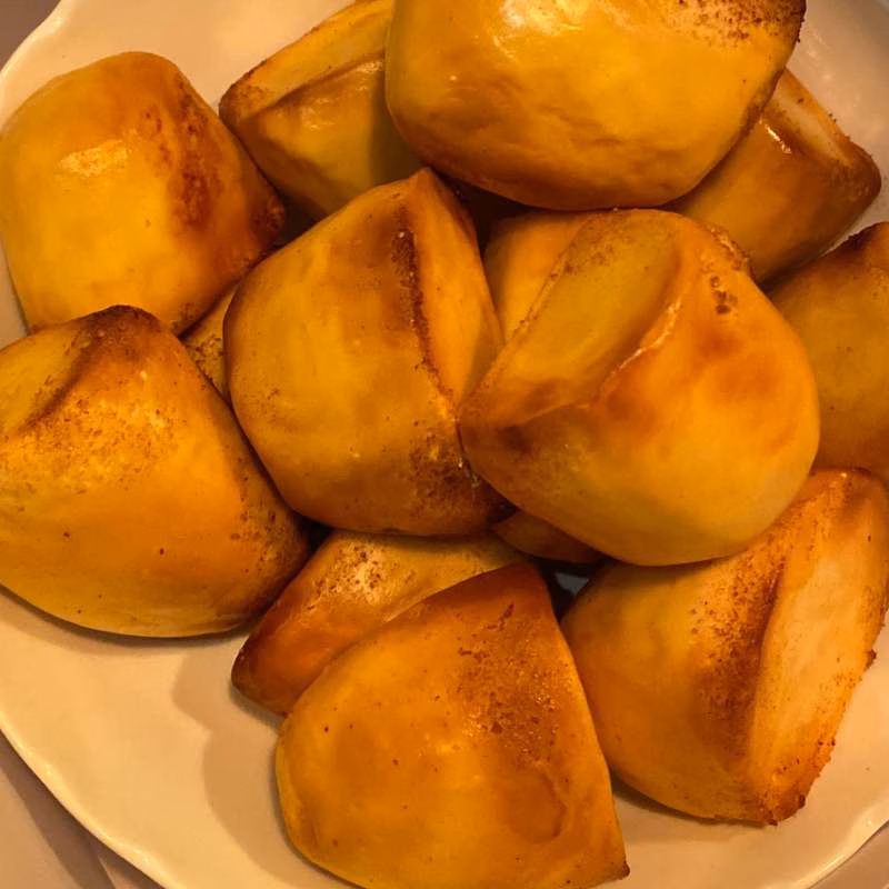 Hand made illusion roast potatoes made from cake and featured in the bbc gone fishing turkey illusion cake