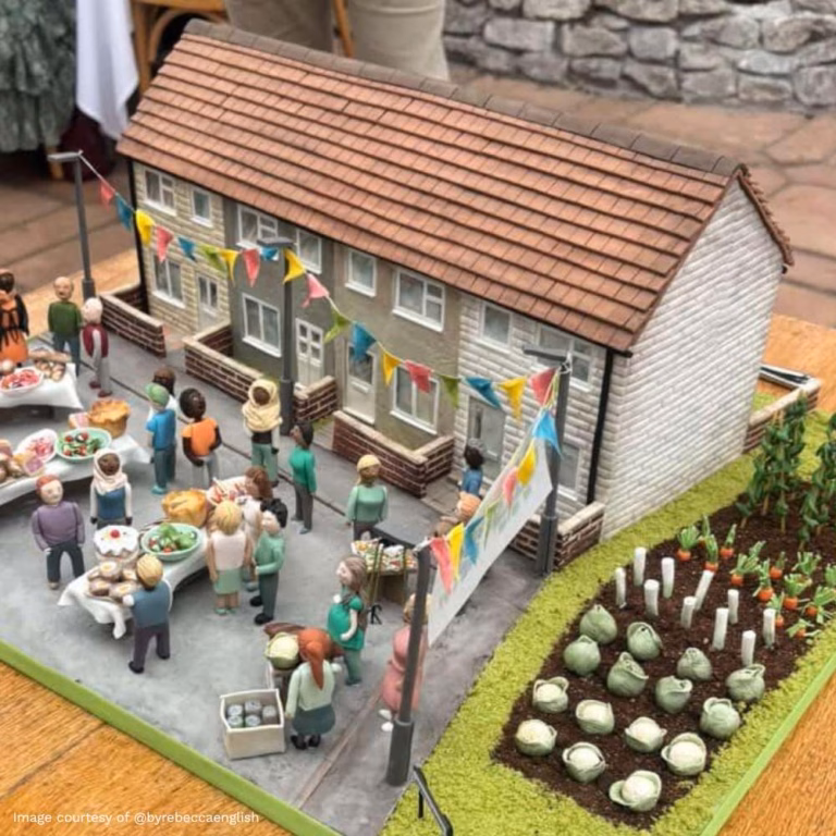 Bespoke corporate cake created for the Eden Project in Cornwall by Niki Lowe Cake Design